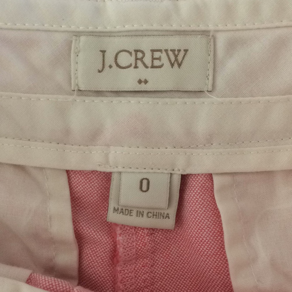 J.‎ Crew Factory Barbie Pink Cotton Chambray Shorts - Picture 2 of 3